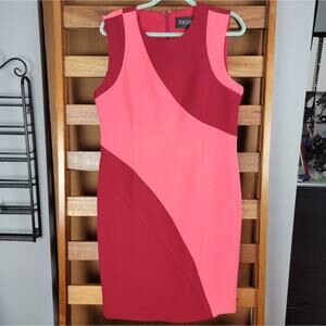 NWT Toccin NYC Cranberry Swirl Sheath, Sz 12